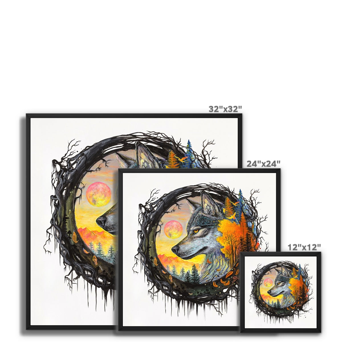 Hunters Moon Framed Canvas