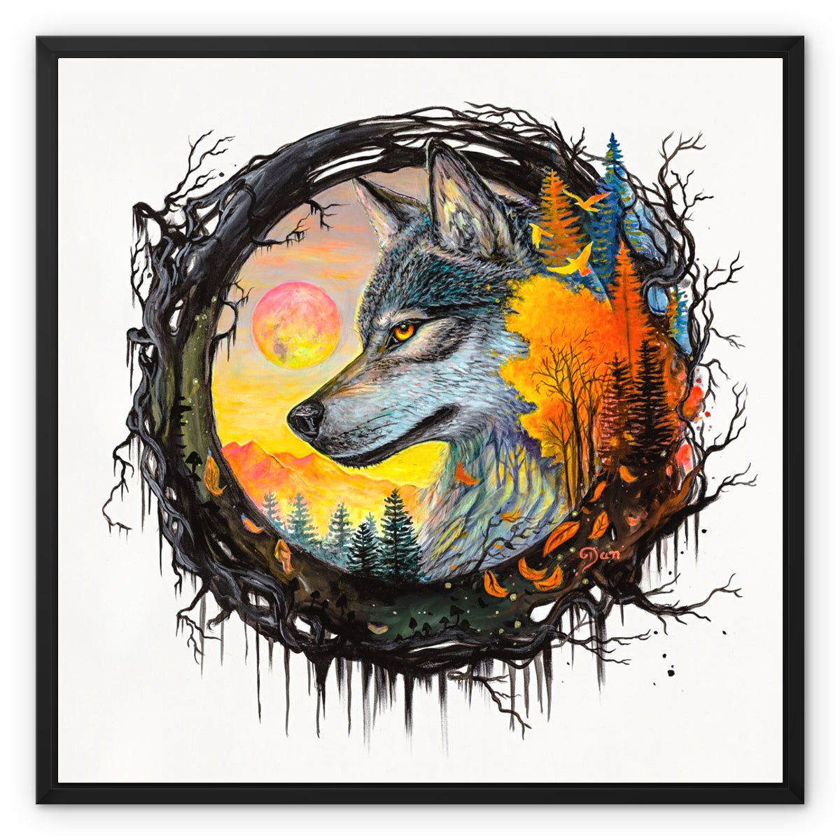 Hunters Moon Framed Canvas