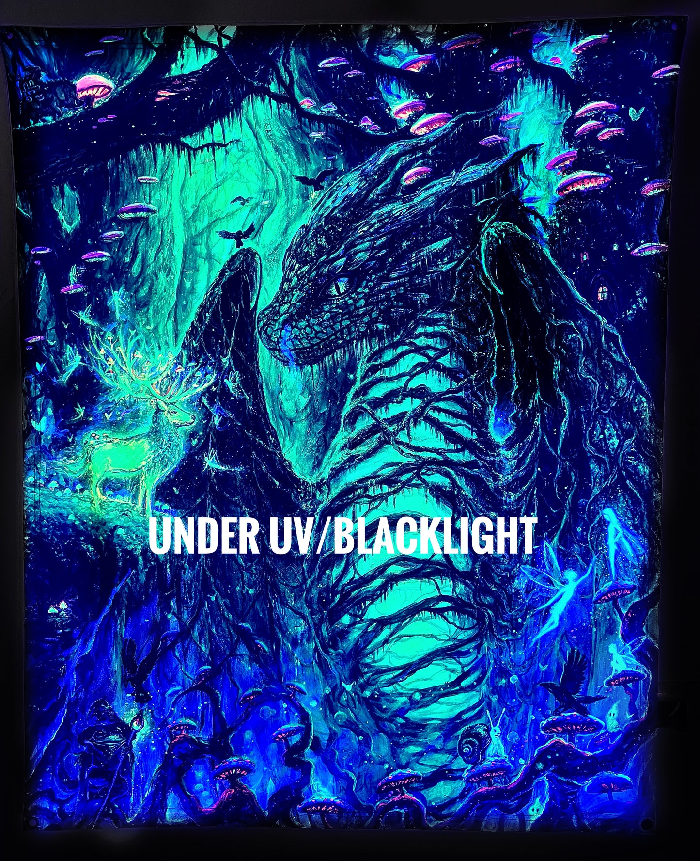 UV Glow Tapestry - The Enchanted Encounter