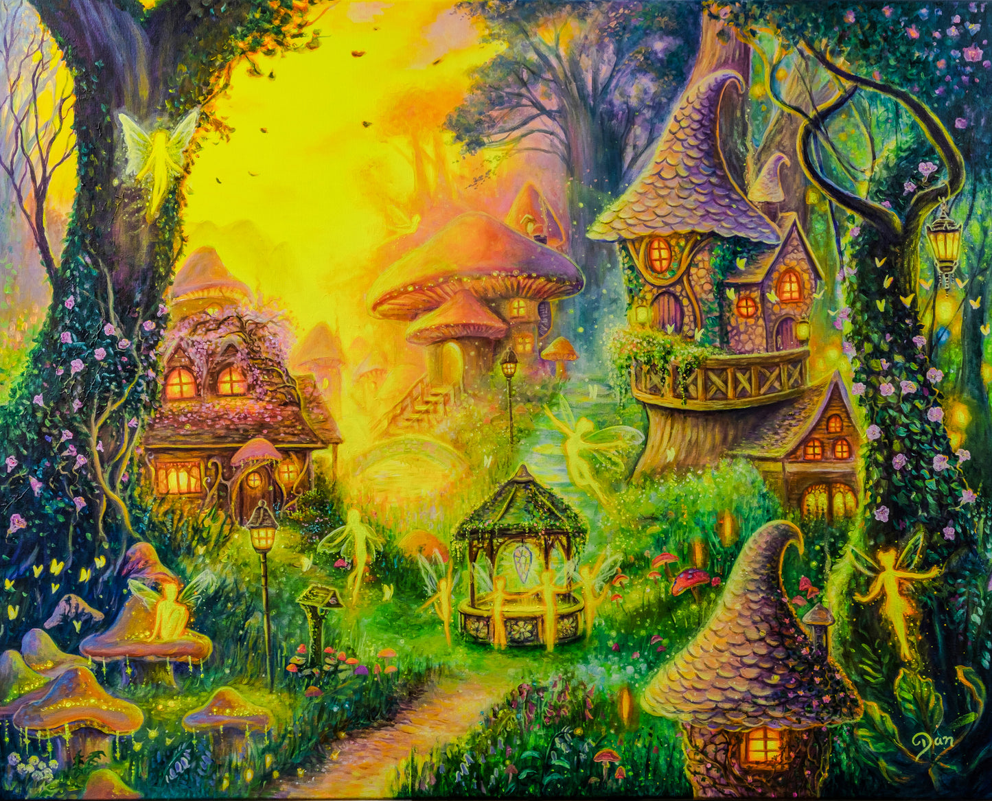 The Enchanted Village of Pixie Hollow Art Print