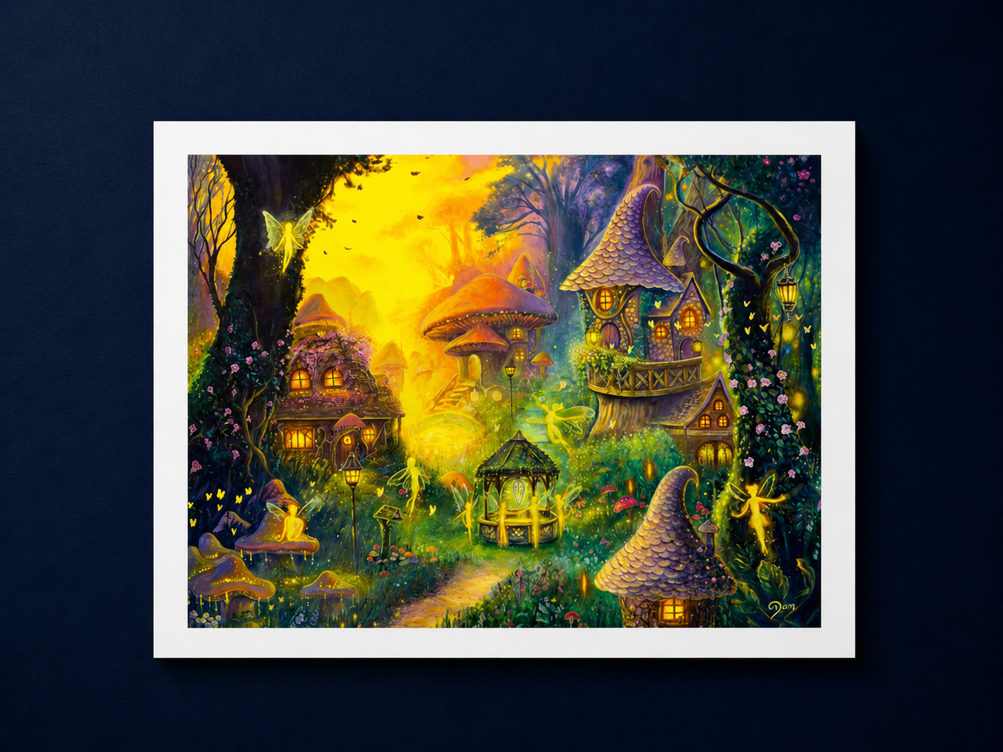 The Enchanted Village of Pixie Hollow Art Print