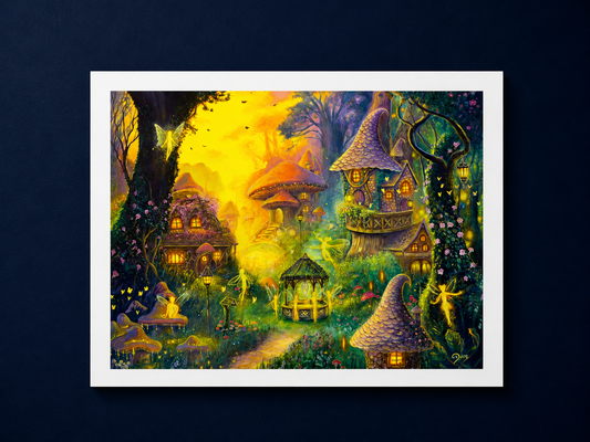 The Enchanted Village of Pixie Hollow Art Print