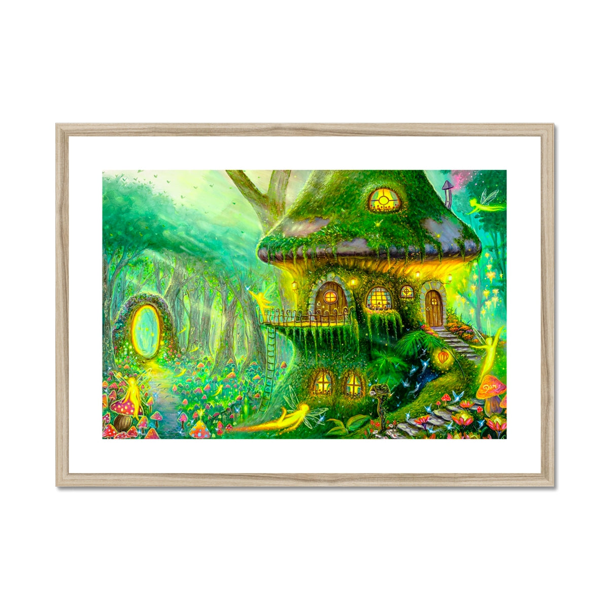 The Enchanted Fairy Cottage Framed & Mounted Print