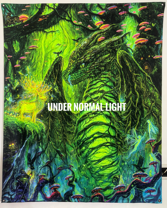 UV Glow Tapestry - The Enchanted Encounter
