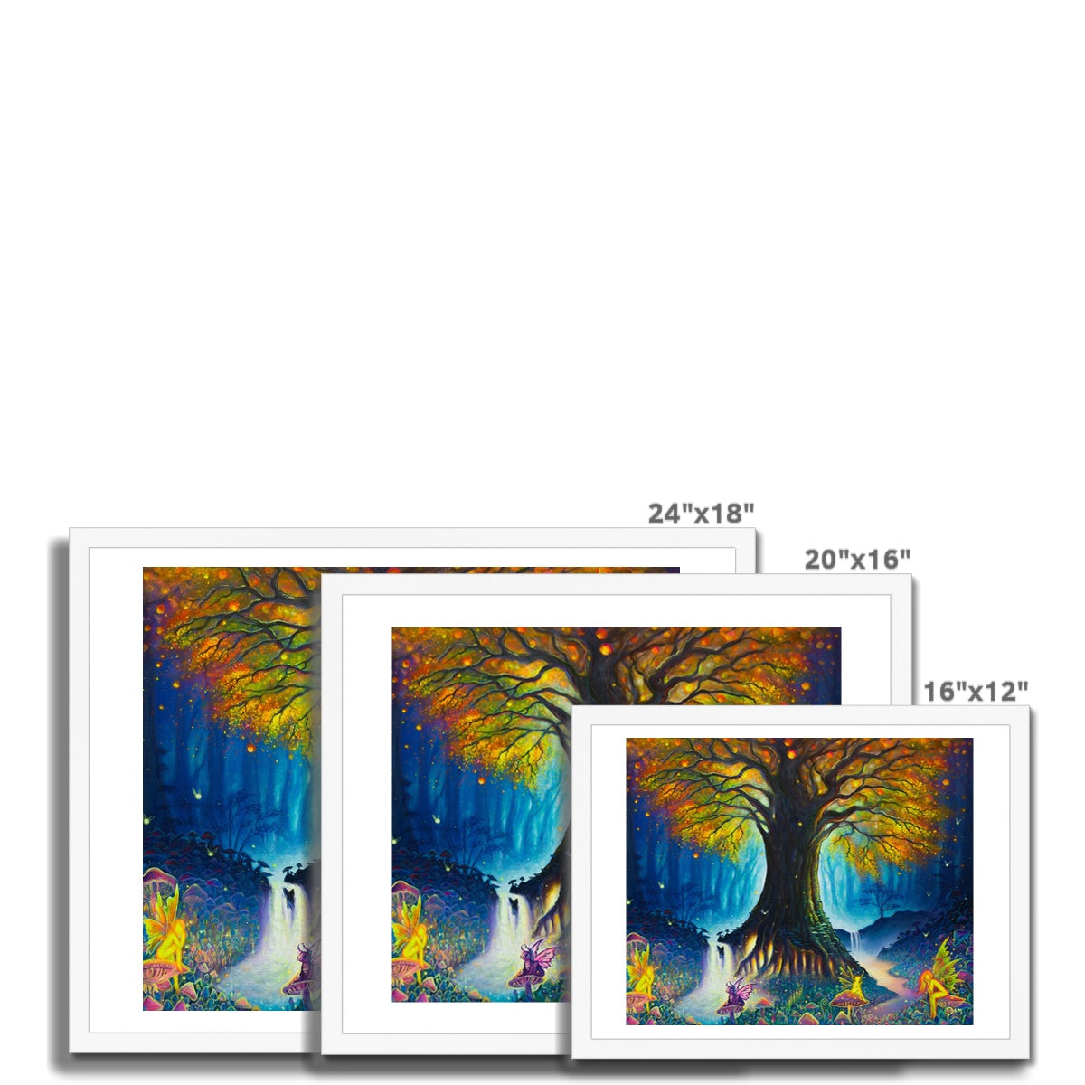 The Everglow Tree Framed Print